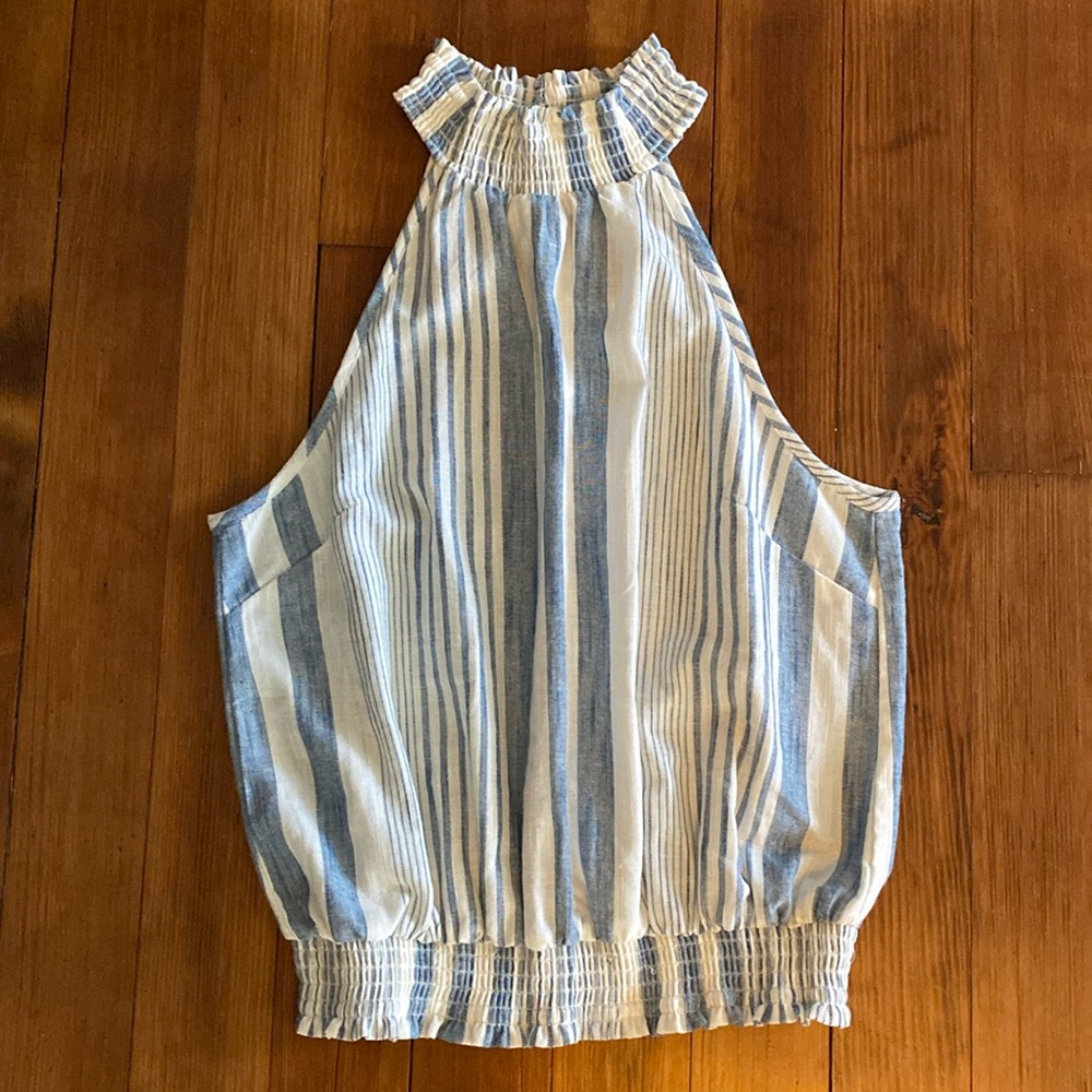 Angie High Neck Racer Back Blouse
